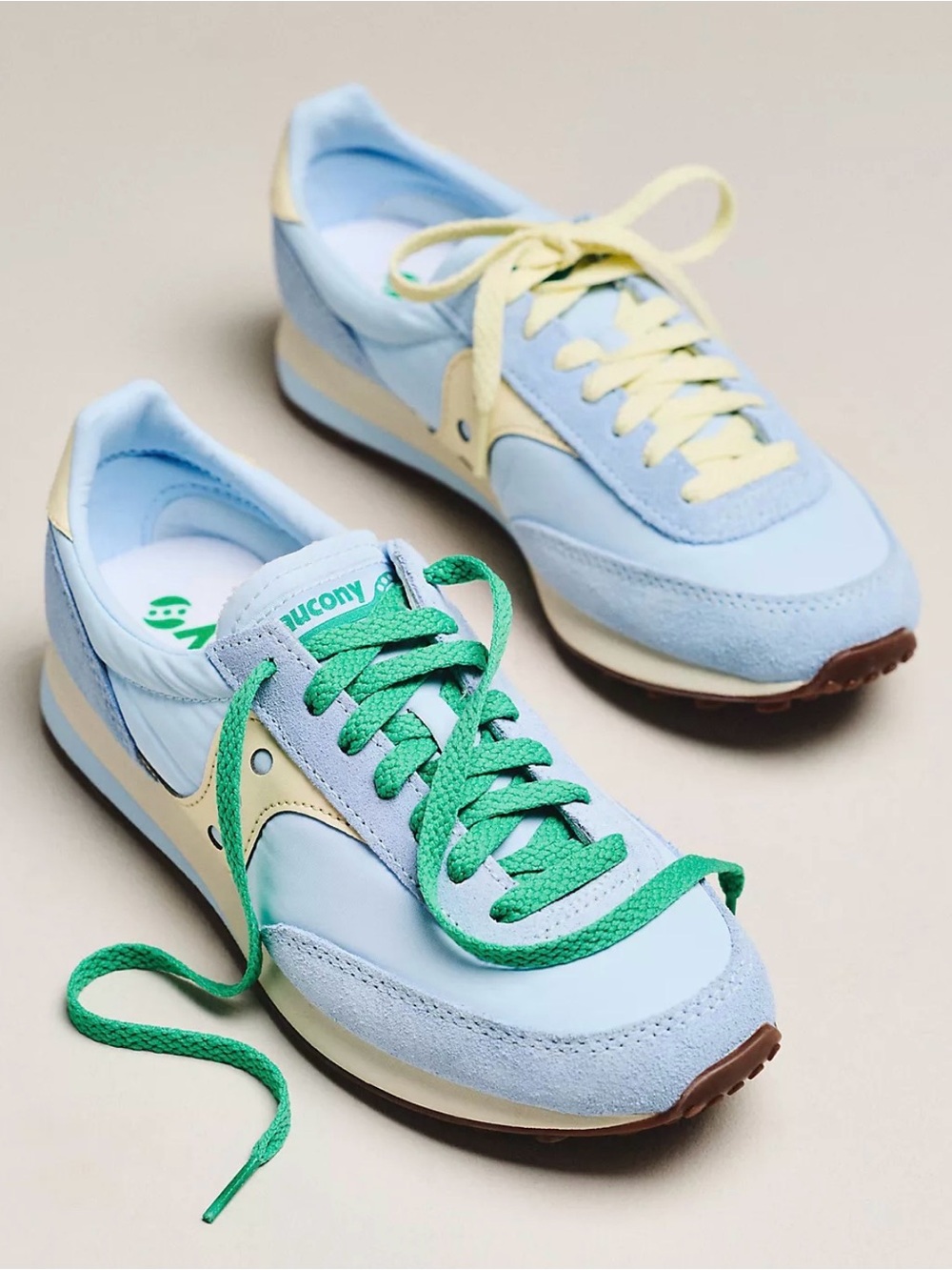 Anthropologie Exclusive Saucony Women's Light Blue Retro Trainer 80 Size 8